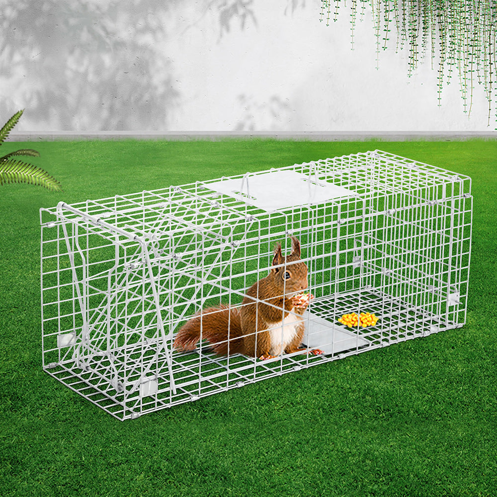 Humane Animal Trap Cage 66 x 23 x 25cm  - Silver - image7