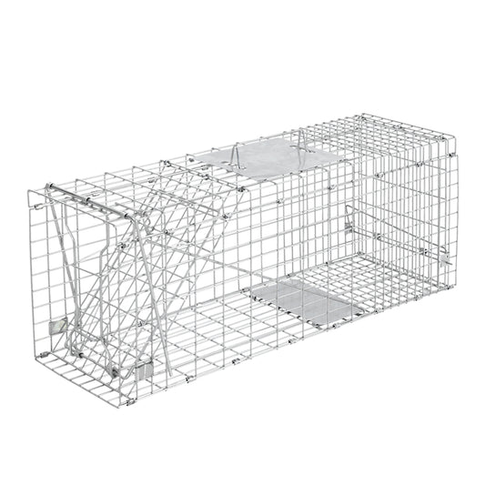 Humane Animal Trap Cage 94 x 34 x 36cm  - Silver - image1