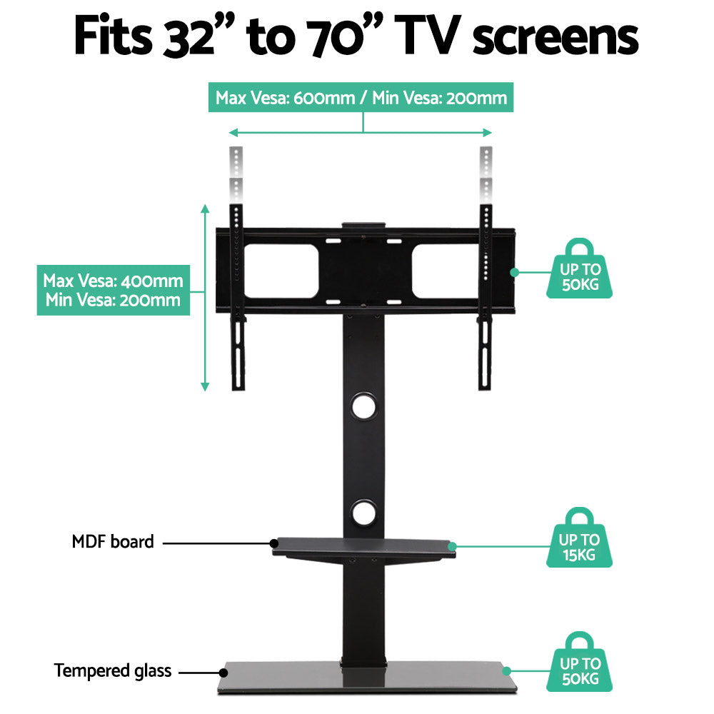 Floor TV Stand with Bracket Shelf Mount - image3