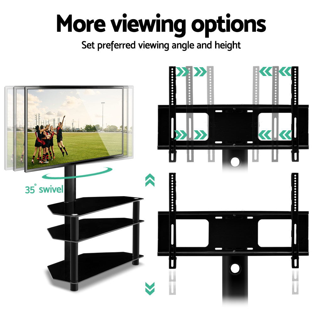 3 Tier Floor TV Stand with Bracket Shelf Mount - image5