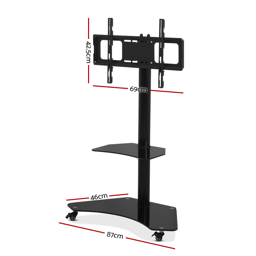 Floor TV Stand Brakcket Mount Swivel Height Adjustable 32 to 70 Inch Black - image2