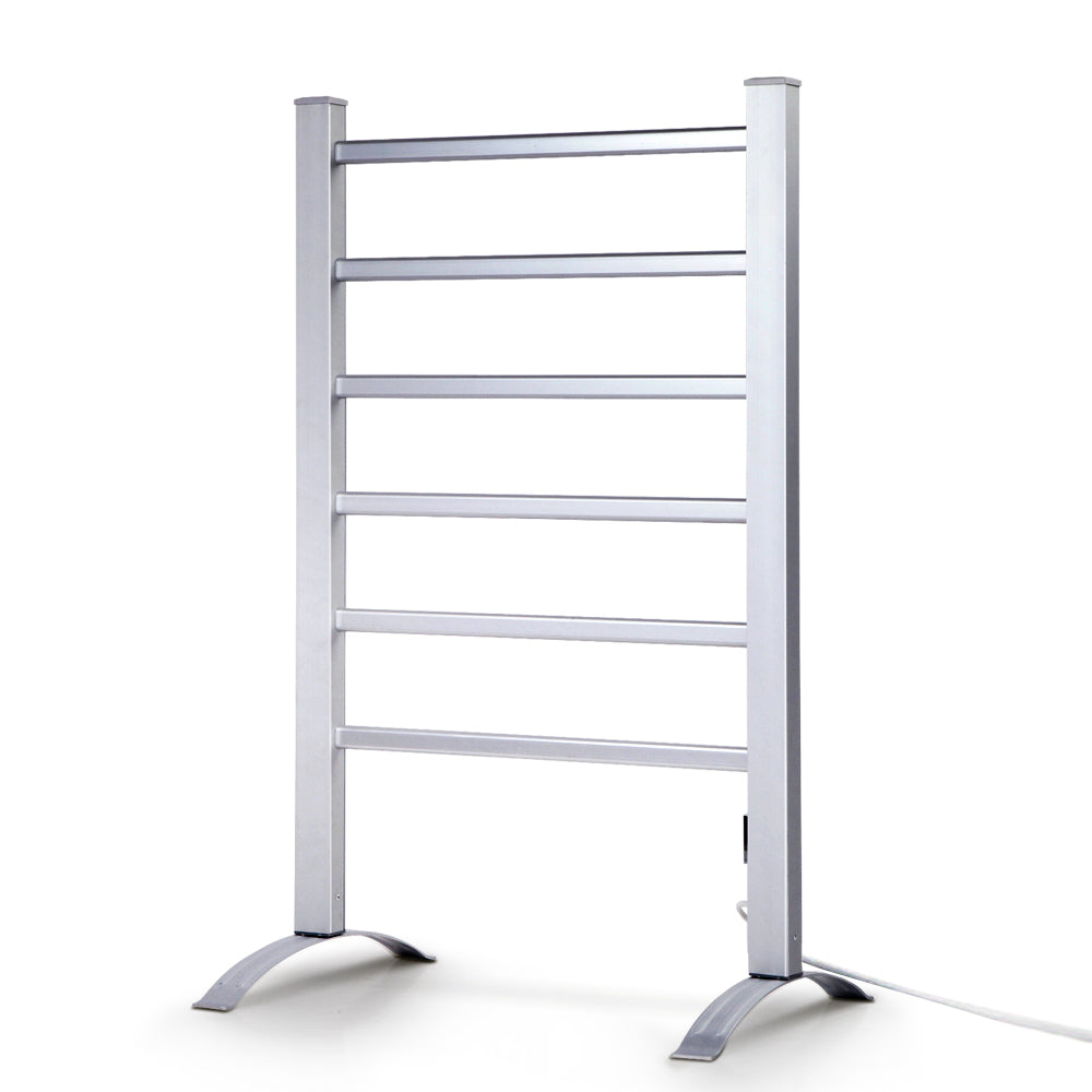 Electric Heated Towel Rail Rails Warmer Rack Aluminium Bar Bathroom - image1