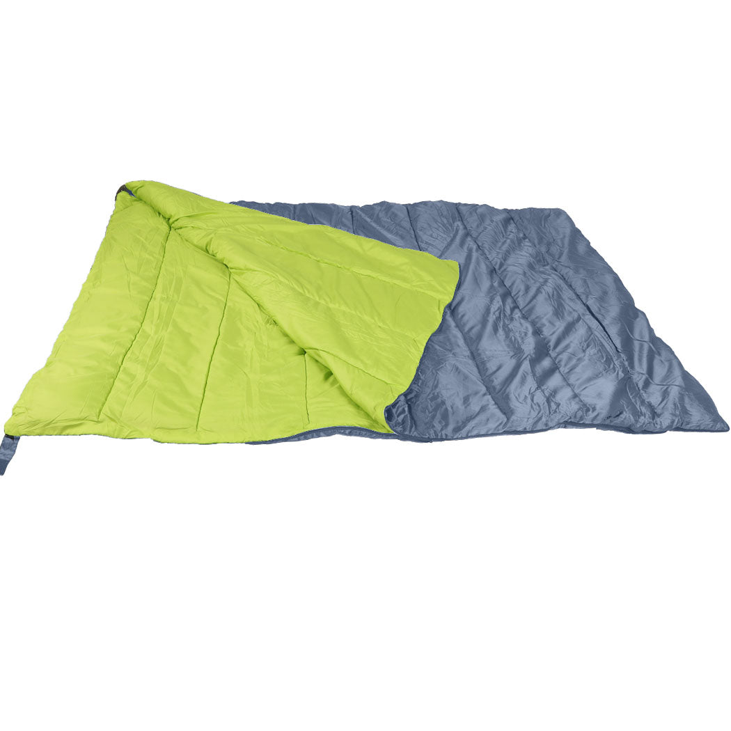 Mountview Double Sleeping Bag Bags Outdoor Camping Hiking Thermal -10√¢‚Äû∆í Tent Grey - image2