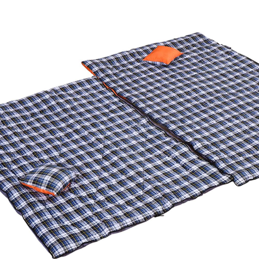 Mountview -10√Ç¬∞C Double Indoor Outdoor Adult Camping Hiking Envelope Sleeping Bag - image5