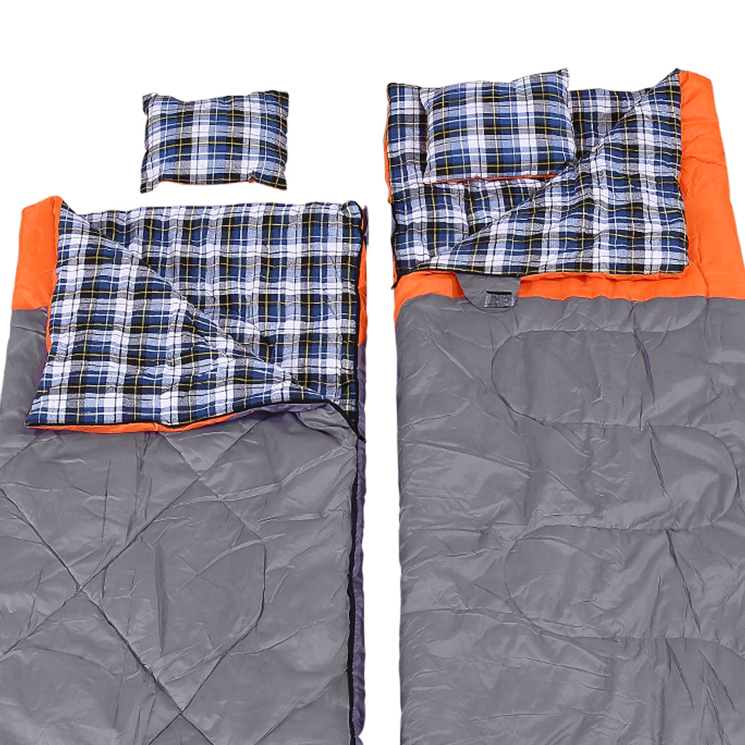 Mountview -10√Ç¬∞C Double Indoor Outdoor Adult Camping Hiking Envelope Sleeping Bag - image6