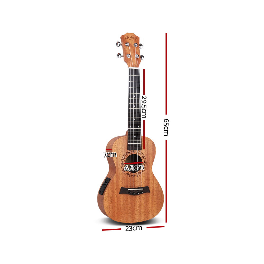 ALPHA 26 Inch Tenor Ukulele Electric Mahogany Ukeleles Uke Hawaii Guitar with EQ - image2