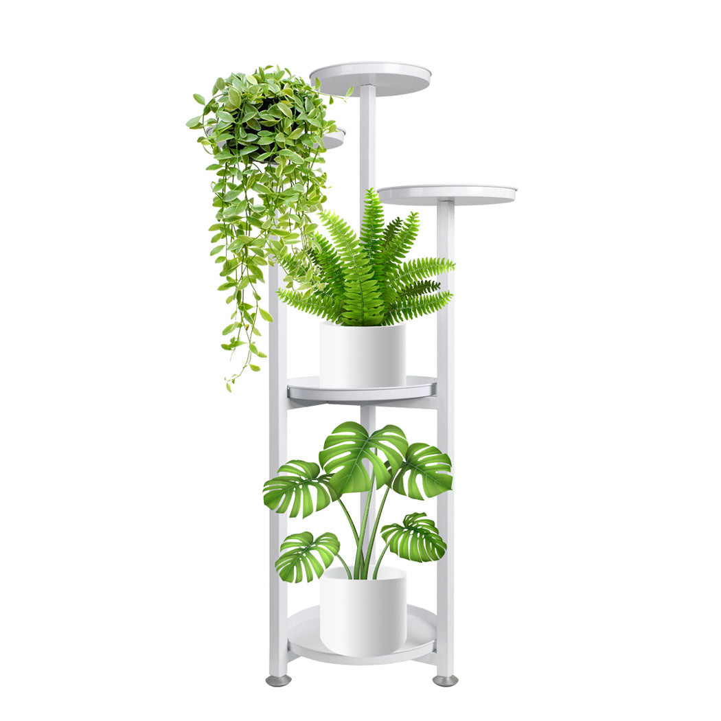 Plant Stand Outdoor Indoor Flower Pots Rack Garden Shelf White 100CM - image10