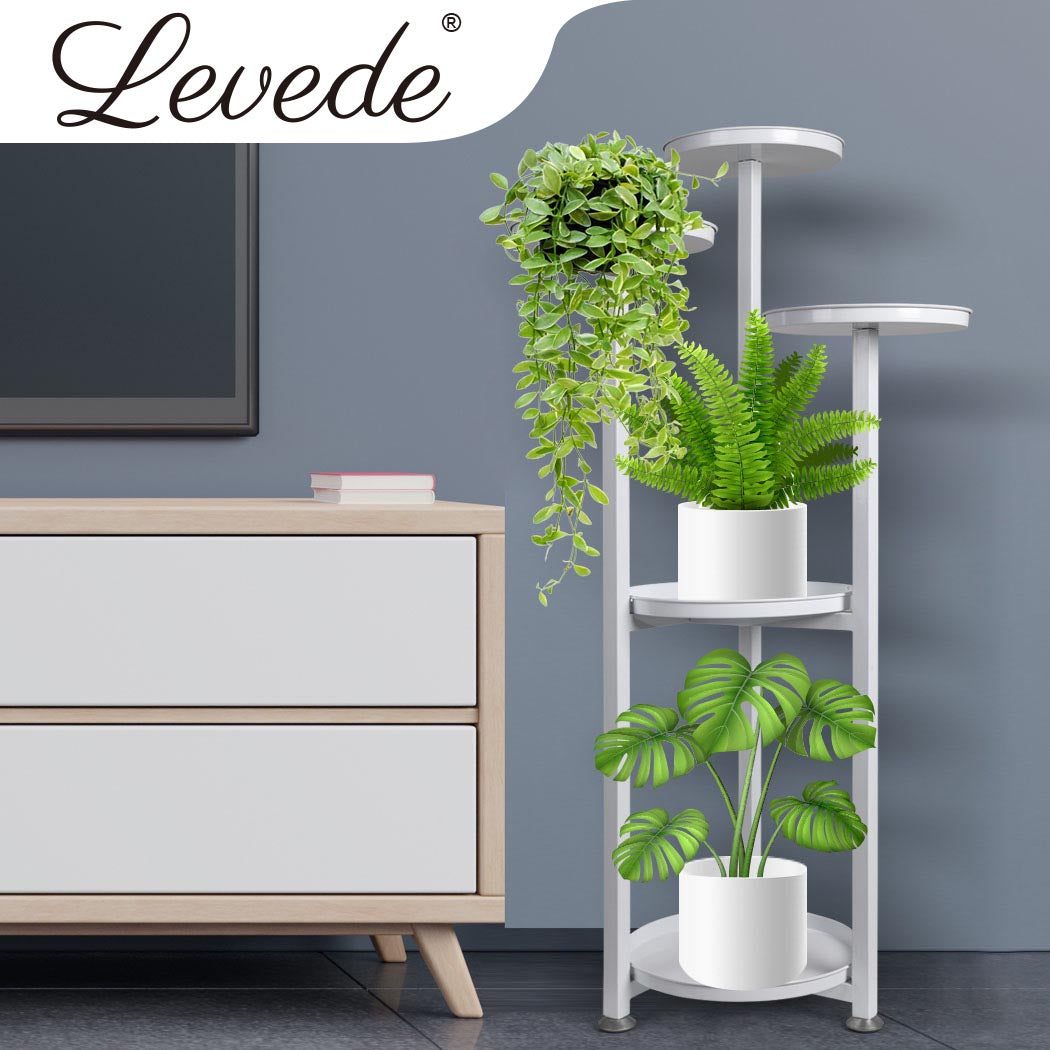 Plant Stand Outdoor Indoor Flower Pots Rack Garden Shelf White 100CM - image16