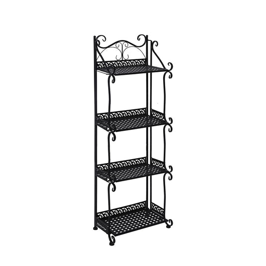 Levede Plant Stand 4 Tiers Outdoor Indoor Metal Flower Pots Rack Garden Shelf - image1