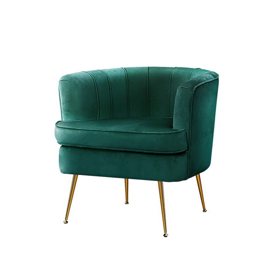 Armchair Lounge Accent Chair Armchairs Sofa Chairs Velvet Green Couch - image1