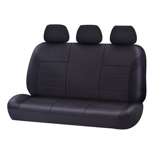Universal Ultra Light Neoprene Rear Seat Covers Size 06/08H | Black/Black - image1