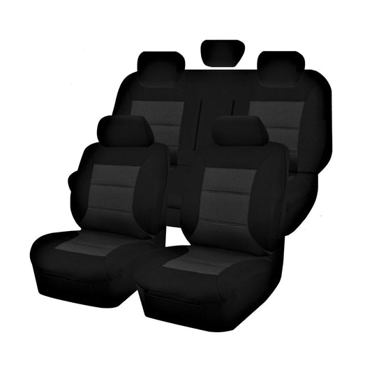 Seat Covers for ISUZU D-MAX 06/2012 - 06/2020 ON DUAL CAB CHASSIS UTILITY FR BLACK PREMIUM - image1