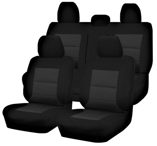 Seat Covers for MITSUBISHI TRITON FR MQ SERIES 01/2015 - ON DUAL CAB UTILITY FR BLACK PREMIUM - image1