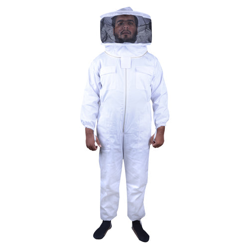 Beekeeping Bee Full Suit Standard Cotton With Round Head Veil  M - image1