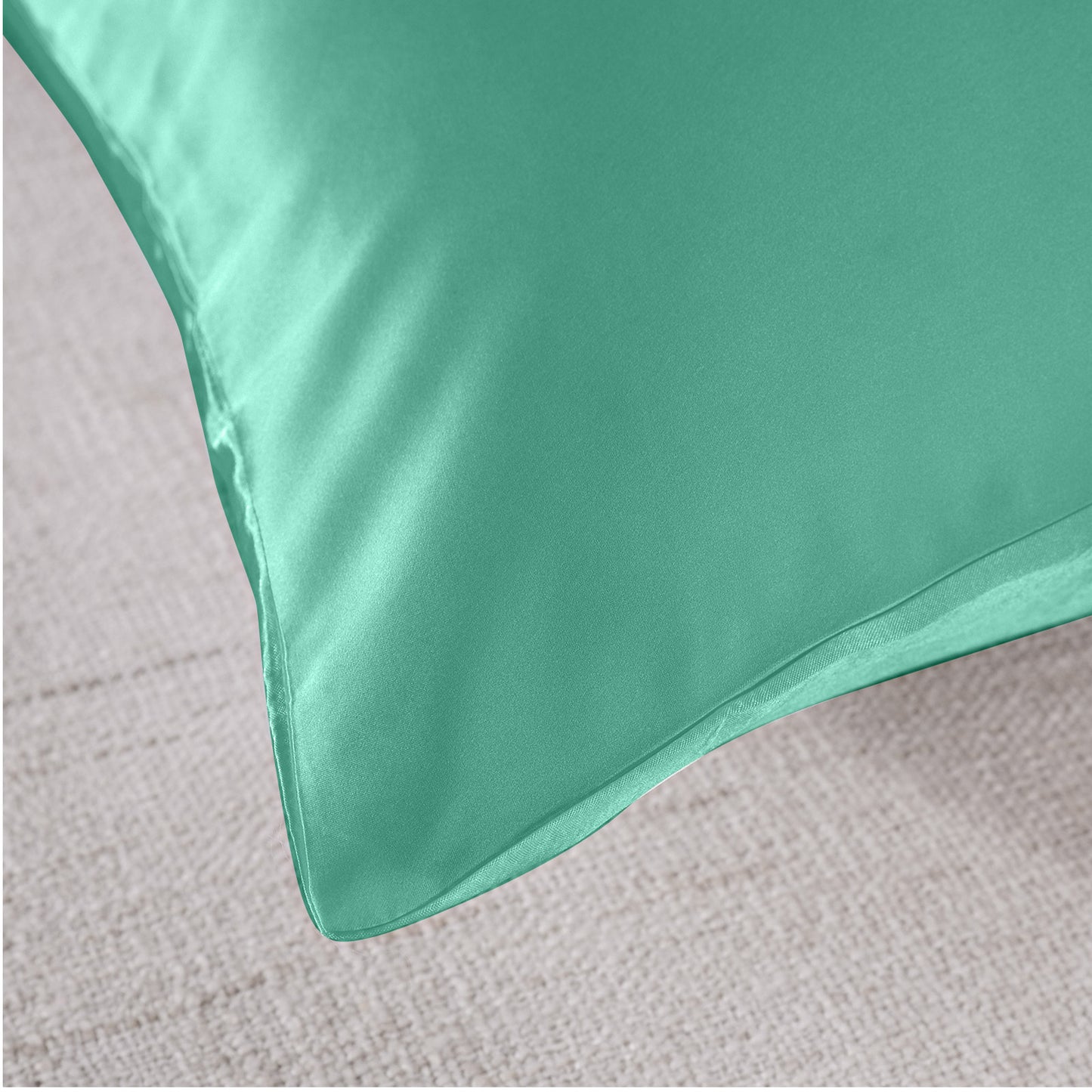 Royal Comfort Soft Silk Hypoallergenic Pillowcase Twin Pack 51 x 76cm 51 x 76 cm Mint - image5