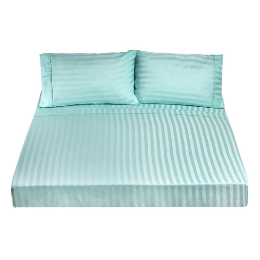 Royal Comfort 1200TC Soft Sateen Damask Stripe Cotton Blend Sheet Pillowcase Set - image1
