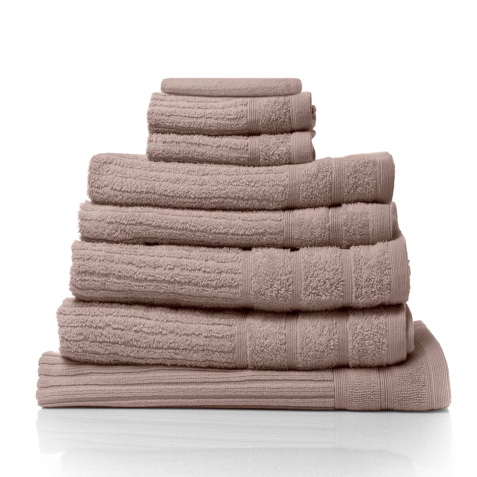 Royal Comfort Eden Egyptian Cotton 600GSM 8 Piece Luxury Bath Towels Set - Rose - image1