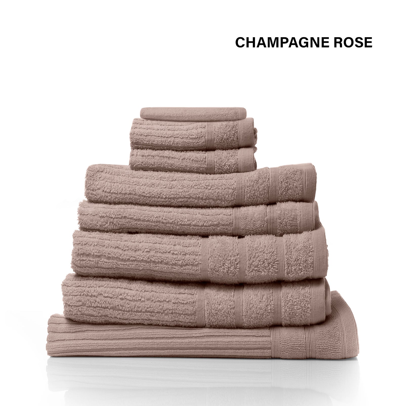 Royal Comfort Eden Egyptian Cotton 600GSM 8 Piece Luxury Bath Towels Set - Rose - image5