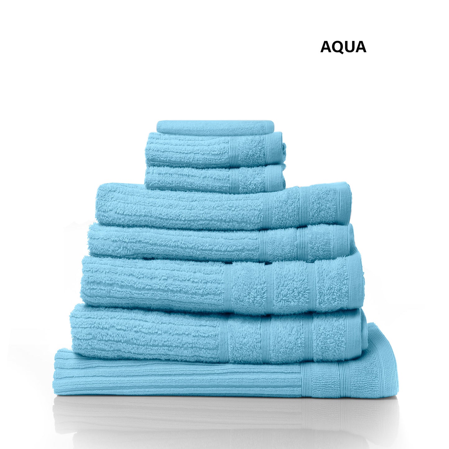 Royal Comfort Eden Egyptian Cotton 600GSM 8 Piece Luxury Bath Towels Set - Aqua - image5