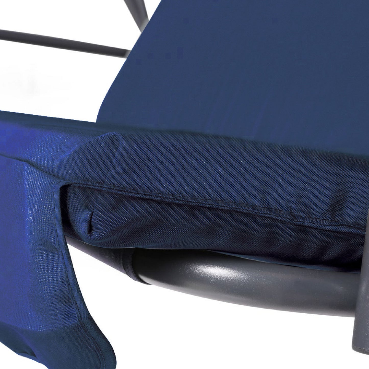 Milano Outdoor Swing Bench Seat Chair Canopy Furniture 3 Seater Garden Hammock - Dark Blue - image7