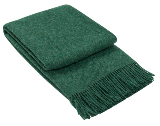 Brighton Throw - 100% NZ Wool - Emerald - image1