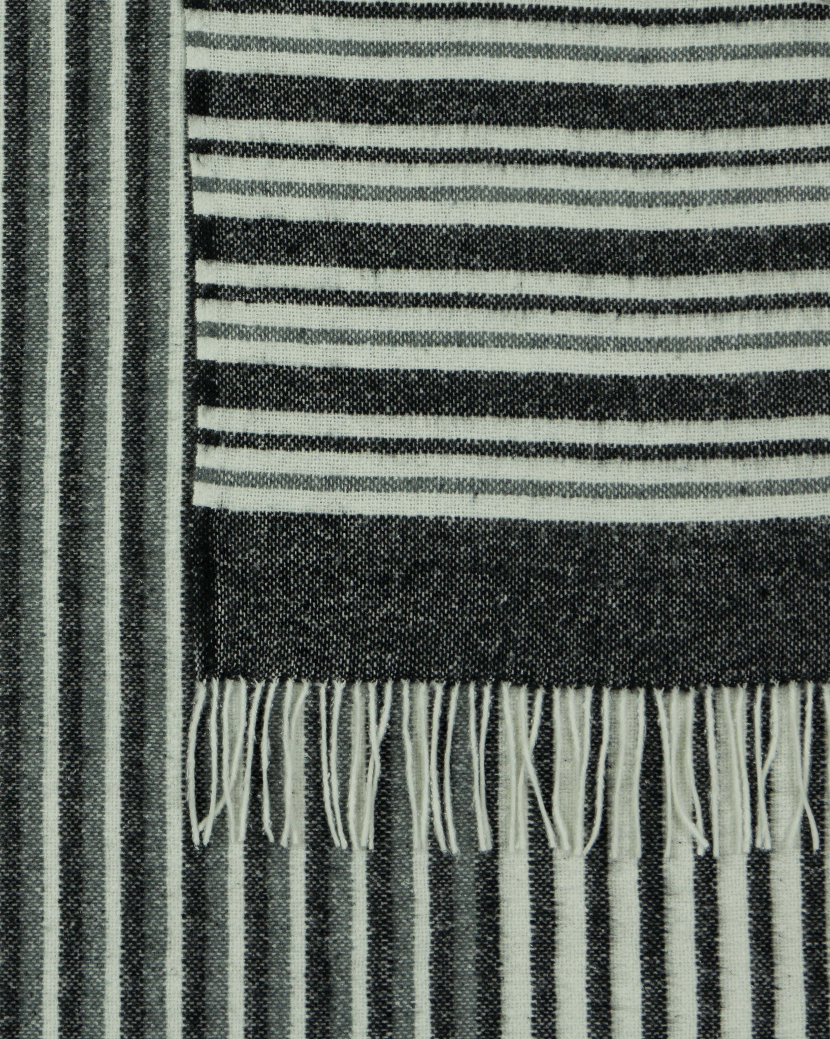 Richmond Throw - Reclaimed Wool Blend - Monochrome - image4