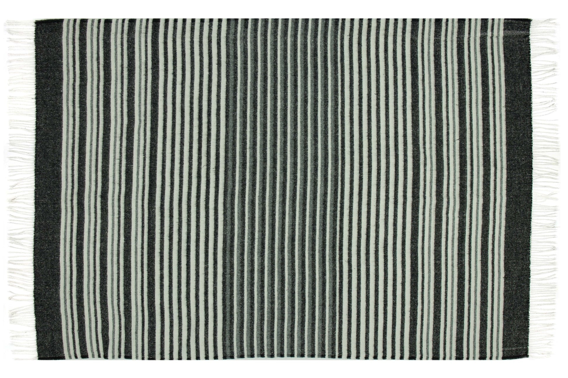 Richmond Throw - Reclaimed Wool Blend - Monochrome - image3