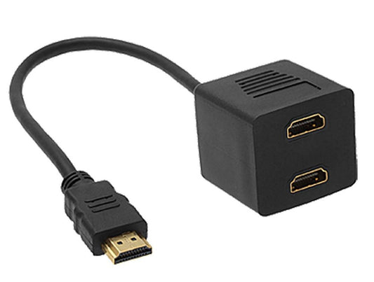 ASTROTEK HDMI Splitter Cable 15cm - v1.4 Male to 2x Female Amplifier Duplicator Full HD 3D - image1