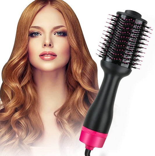 Hot Air One-Step Hair Dryer Negative Ion Anti-Frizz Blowout for Drying,Straightening, Curling and Volumizer (AU Plug) - image1