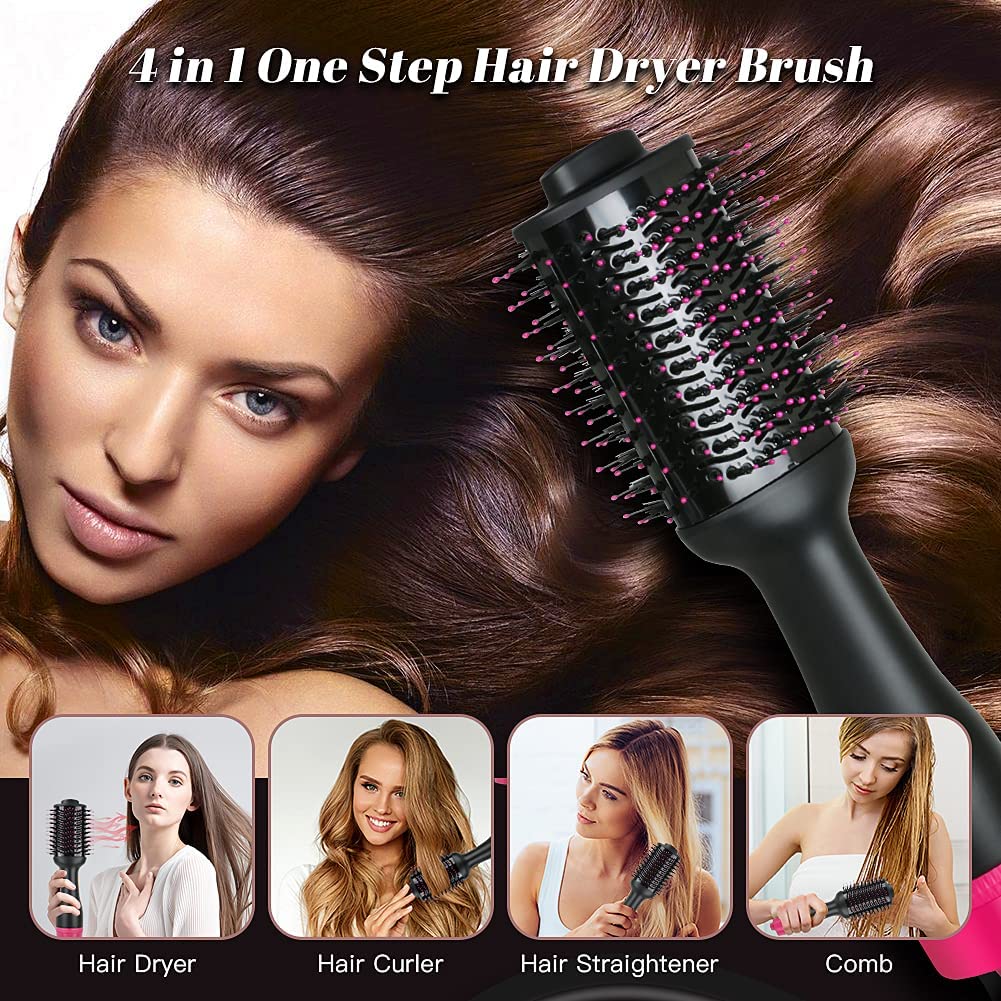Hot Air One-Step Hair Dryer Negative Ion Anti-Frizz Blowout for Drying,Straightening, Curling and Volumizer (AU Plug) - image2