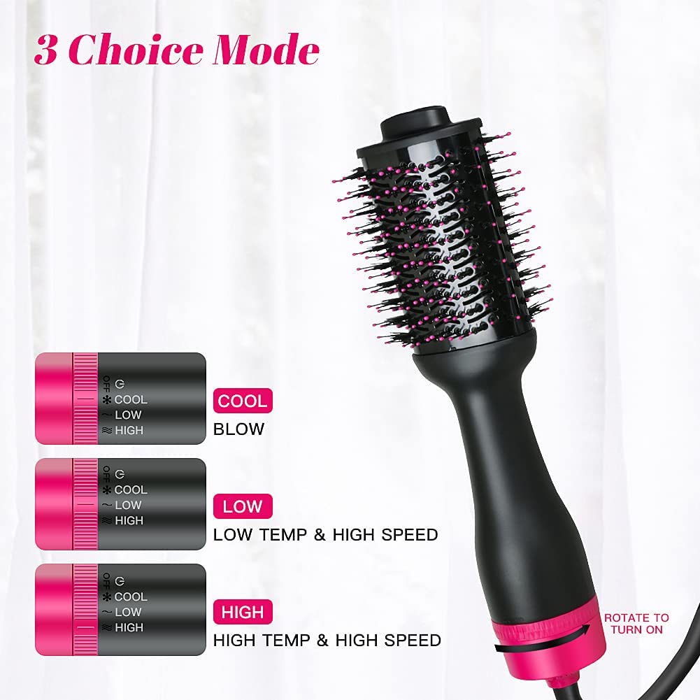 Hot Air One-Step Hair Dryer Negative Ion Anti-Frizz Blowout for Drying,Straightening, Curling and Volumizer (AU Plug) - image3
