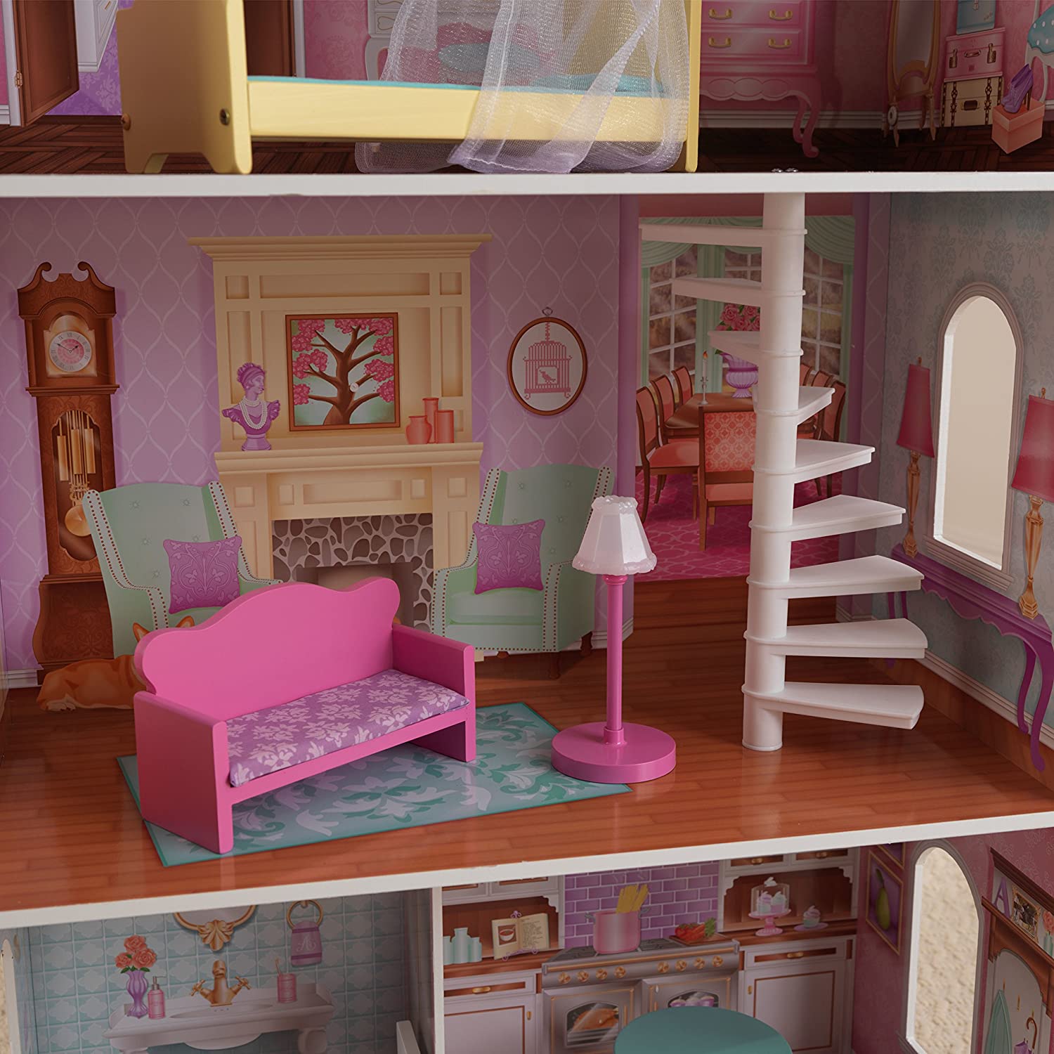Dollhouse with Furniture for kids 110 x 65 x 33 cm (Model 2) - image6