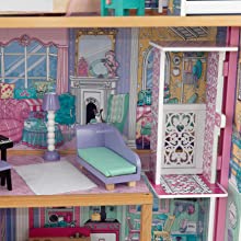 Dollhouse with Furniture for kids 120 x 88 x 40 cm (Model 3) - image9