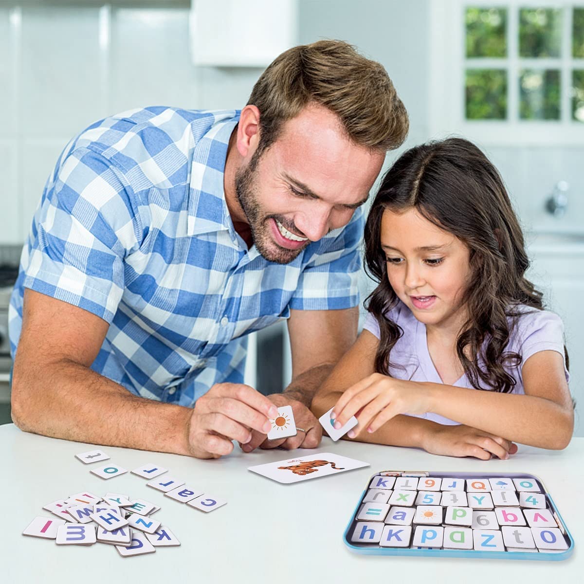 Wooden Magnetic Letters Numbers Alphabet Fridge Magnets Educational Toy Set Preschool Learning for 3 to 5 Years Kid Toddler - image6