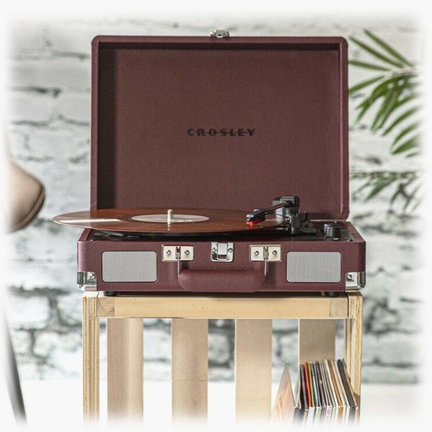 Crosley Cruiser Plus Bluetooth Turntable 3 Speed Burgundy - image4