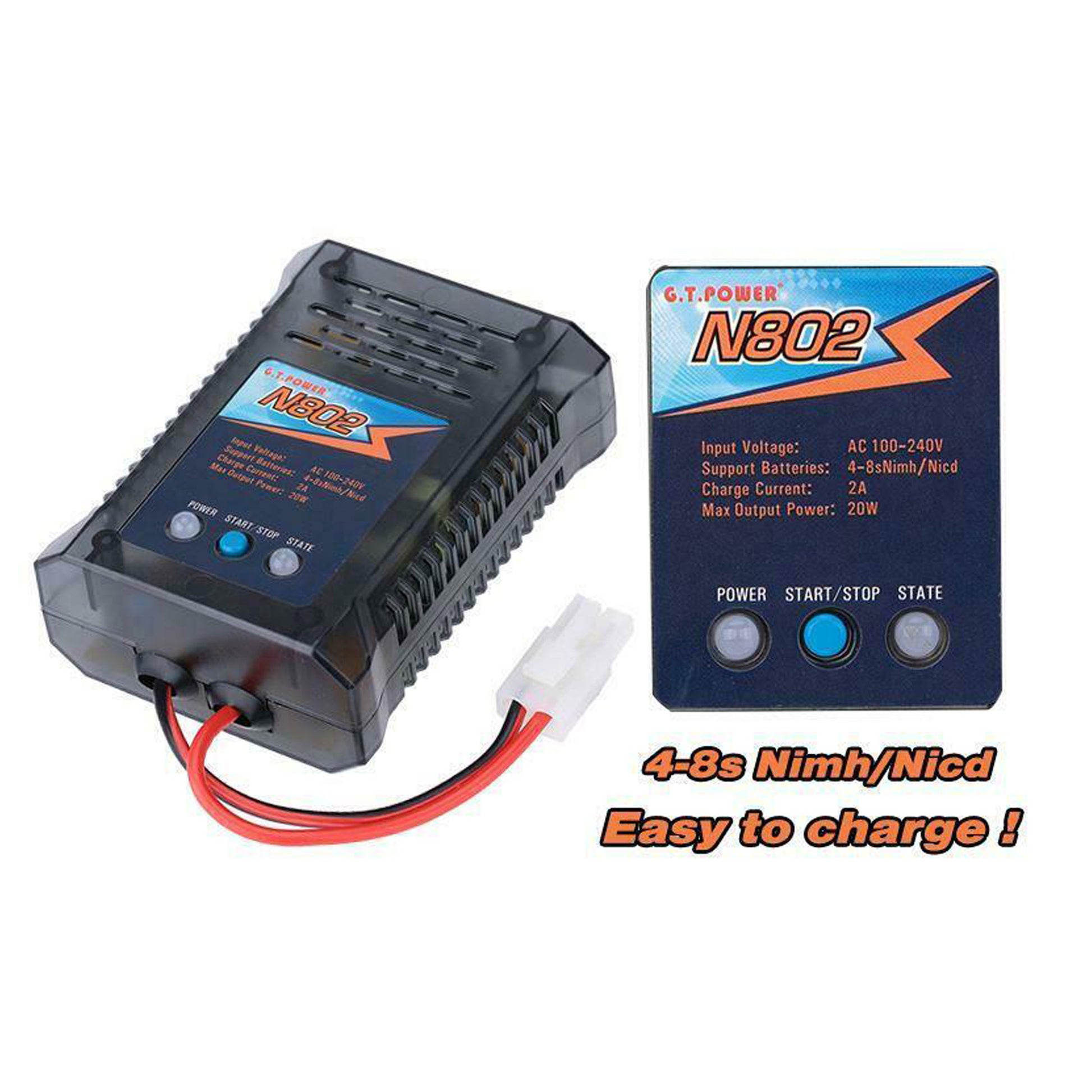 GT Power N802 NiMH NiCd Quick Battery AC Charger RC Hobby 2Amp Tamiya - image1