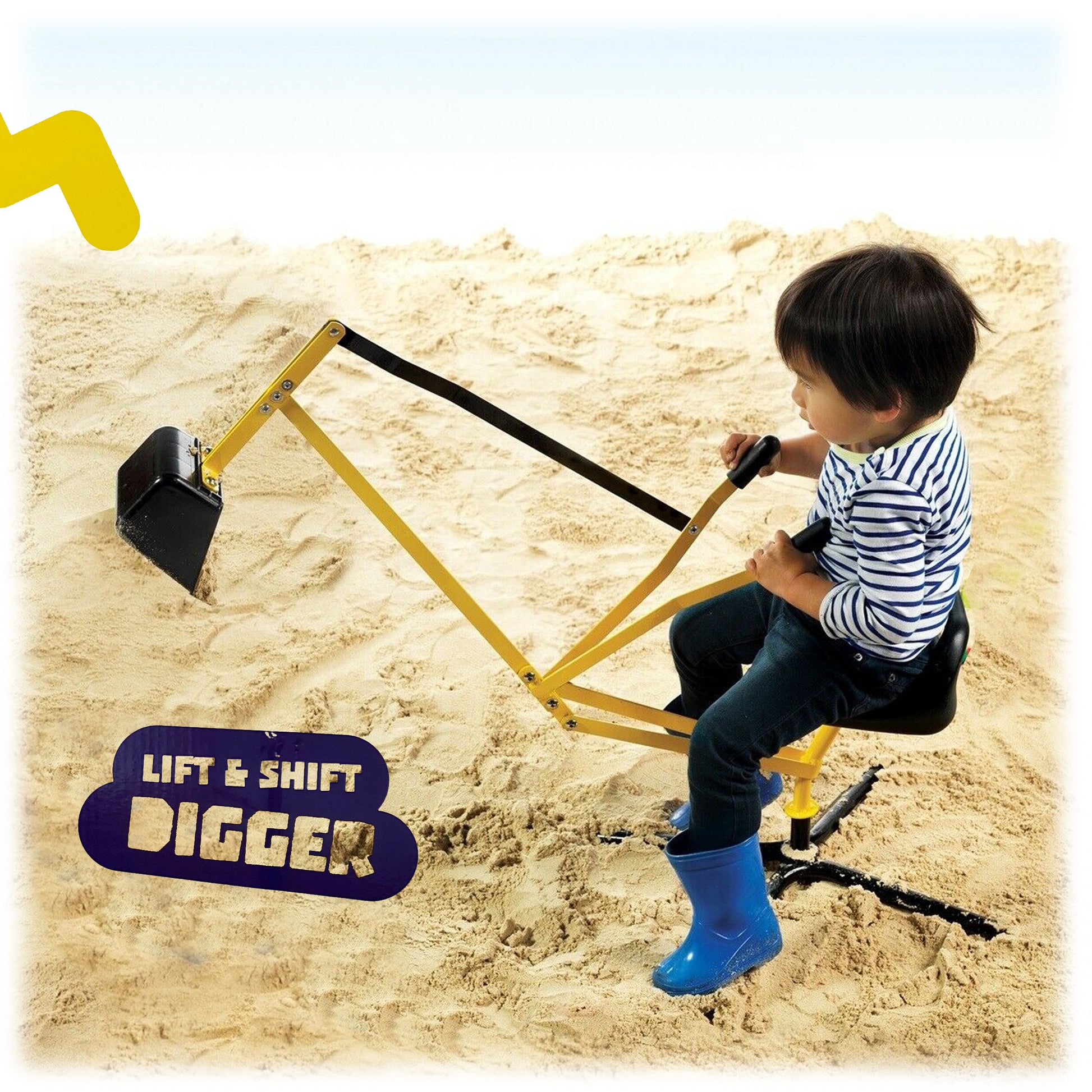 Multi Action Metal Sand Digger Backyard Sandpit Toy - image2