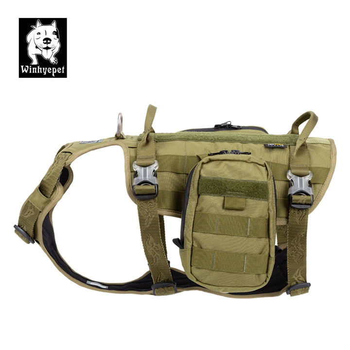 Whinhyepet Military Harness Army Green L - image2