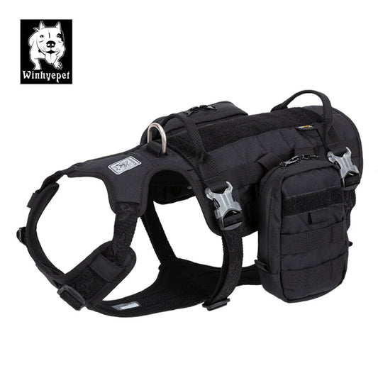 Whinhyepet Military Harness Black L - image1