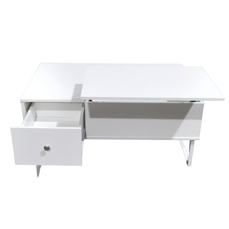 Lift Up White Coffee Table With Storage - image2