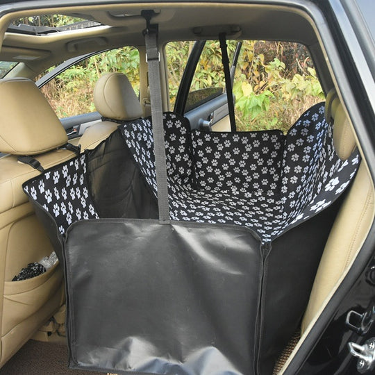 Waterproof Pet Car Seat Cover Hammock Black With Mesh Window - image3