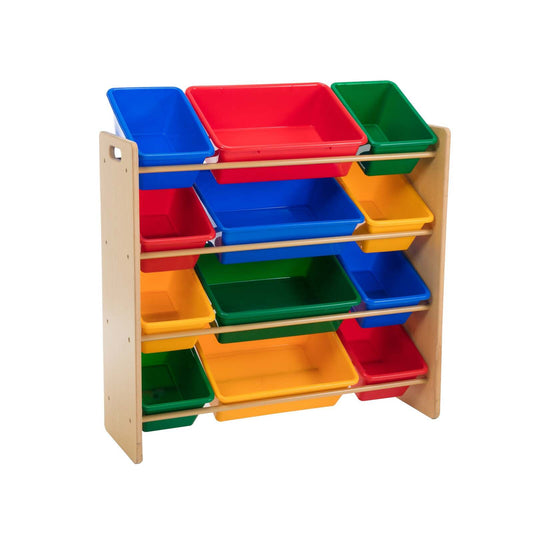 Kids Toy Organiser Shelf Storage Rack - 12 Bins - image1