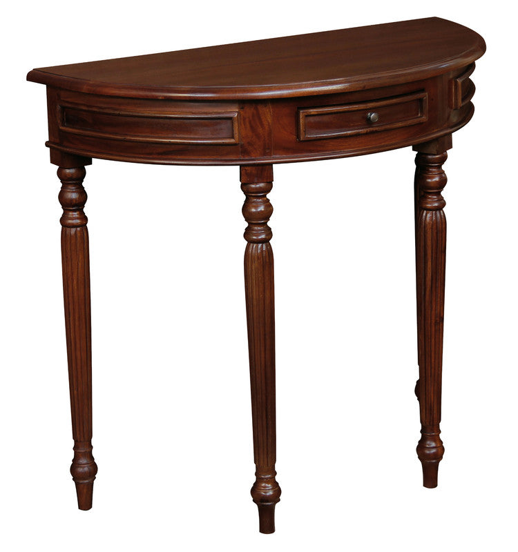 Turn Leg Half Round Sofa Table (Mahogany) - image2