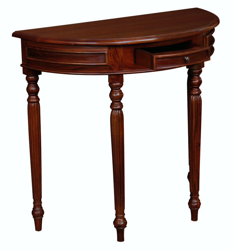 Turn Leg Half Round Sofa Table (Mahogany) - image3
