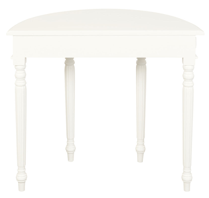 Turn Leg Half Round Sofa Table (White) - image5