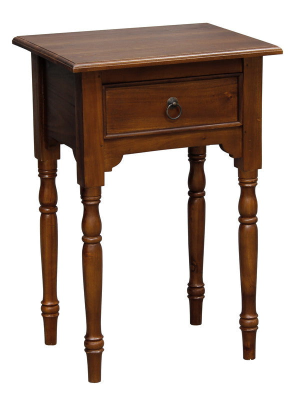 Milly Turn Leg 1 Drawer Side Table (Mahogany) - image2