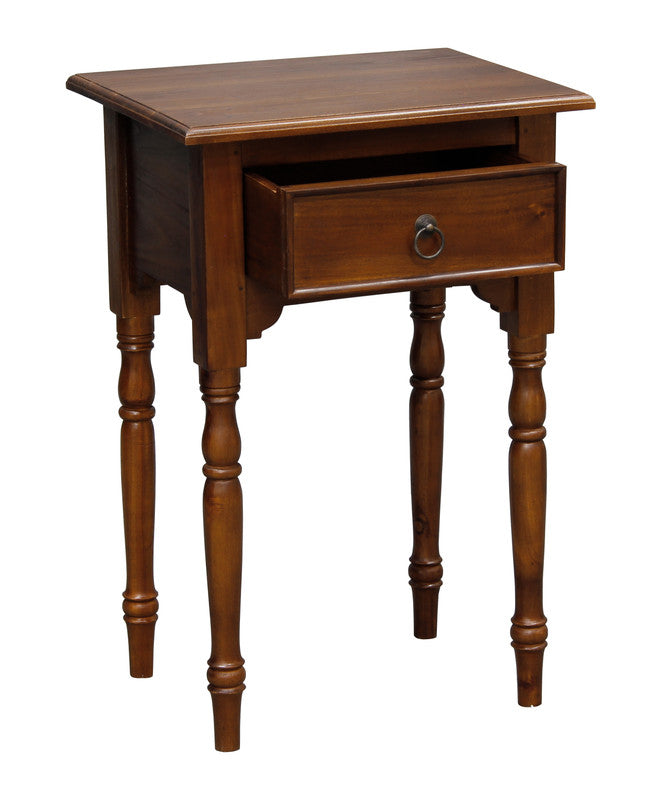 Milly Turn Leg 1 Drawer Side Table (Mahogany) - image3
