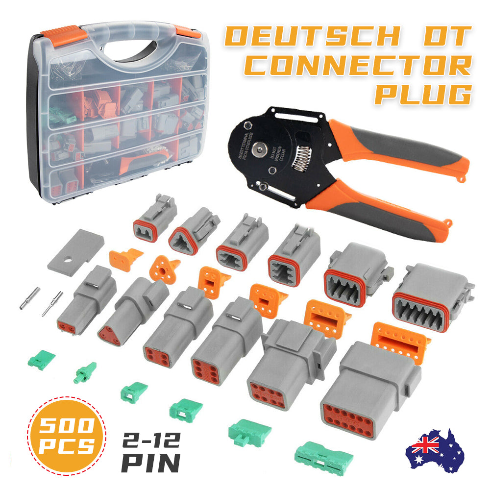 600PCS Deutsch DT Connector Plug Kit With Genuine Deutsch Crimp Tool Auto Marine - image2