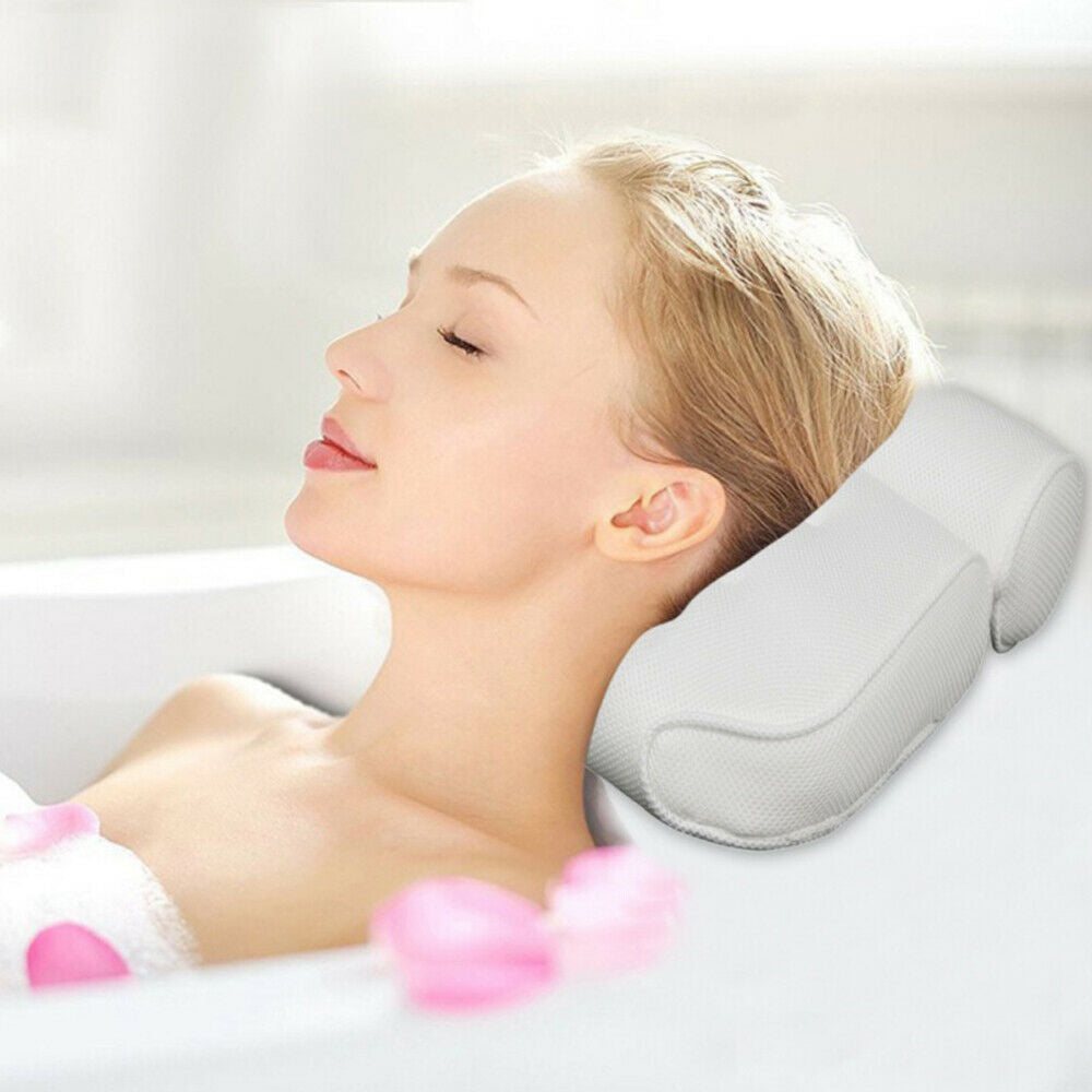 3D Spa Mesh Bath Pillow Neck Back Support Bathtub Tub Cushions - image11