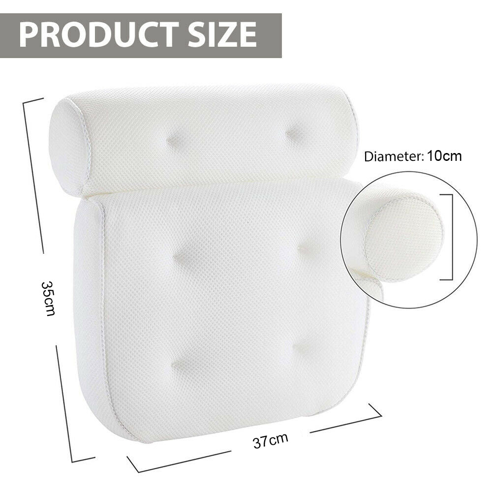 3D Spa Mesh Bath Pillow Neck Back Support Bathtub Tub Cushions - image3